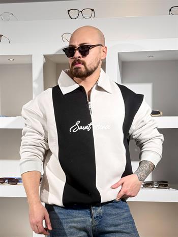 Polo Yaka Üç iplik Şardonlu Sweatshirt (SVTBE84)