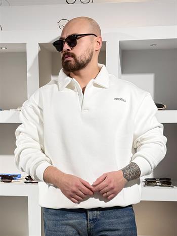 Polo Yaka Üç iplik Şardonlu Sweatshirt (SVTB83)