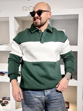Polo Yaka Üç iplik Şardonlu Sweatshirt (SVTBY89)