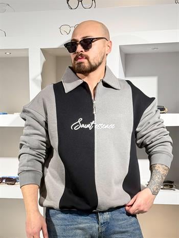 Polo Yaka Üç iplik Şardonlu Sweatshirt (SVTG84)