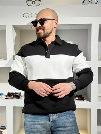 Polo Yaka Üç iplik Şardonlu Sweatshirt (SVTBS89)