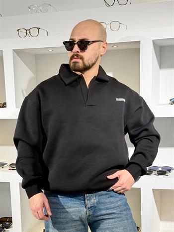 Polo Yaka Üç iplik Şardonlu Sweatshirt (SVTS83)
