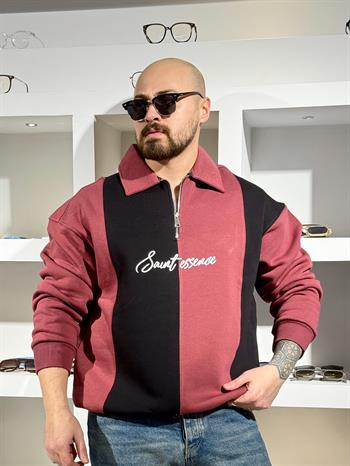 Polo Yaka Üç iplik Şardonlu Sweatshirt (SVTBO84)