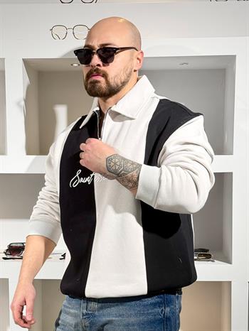 Polo Yaka Üç iplik Şardonlu Sweatshirt (SVTBE84)