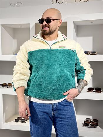 Yarım Fermuarlı Peluş Sweatshirt (SVTY90)
