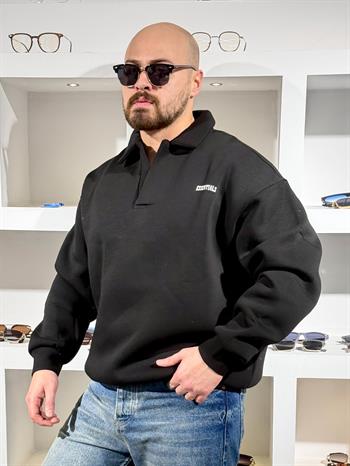 Polo Yaka Üç iplik Şardonlu Sweatshirt (SVTS83)