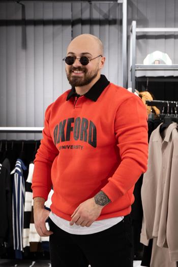Polo Yaka Üç İplik Sweatshirt (K-SWTT5)