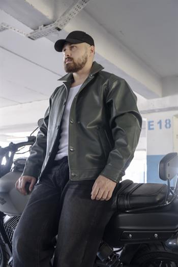 Rahat Kalıp Deri Ceket (MEVY03) 