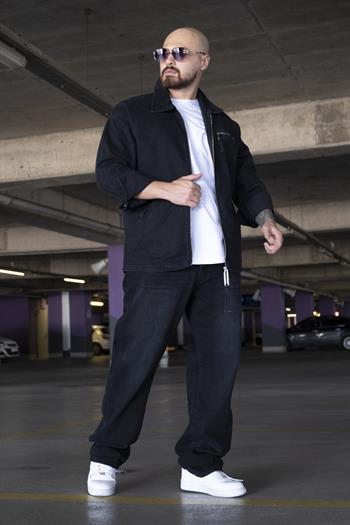 Rahat Kalıp Fermuar Detaylı Kot Ceket (MEVA14)