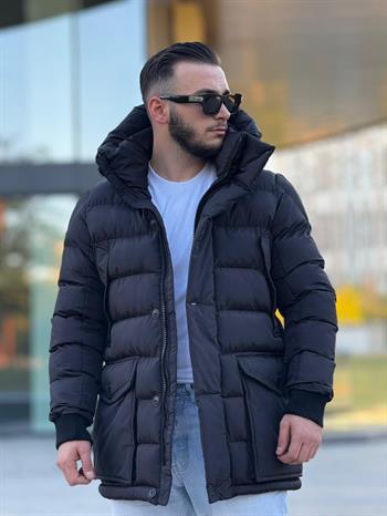 Rahat Kalıp Kalın Cep Detaylı Şişme Mont (İGS08)