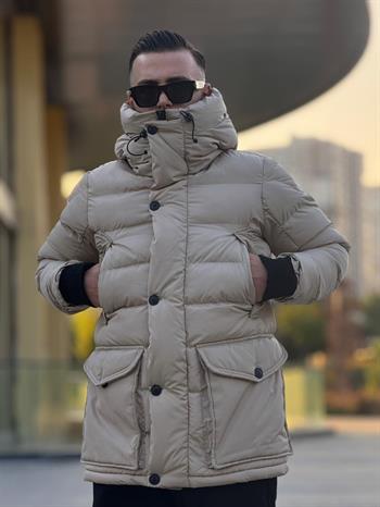 Rahat Kalıp Kalın Cep Detaylı Şişme Mont (İGK08)