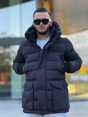 Rahat Kalıp Kalın Cep Detaylı Şişme Mont (İGS08)