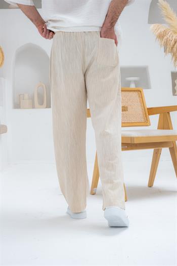 Rahat Kalıp Keten Baggy Pantolon (JGK29)