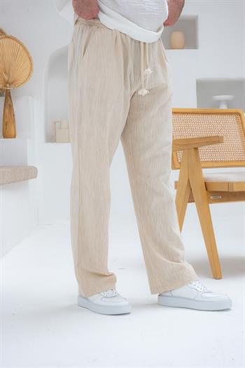 Rahat Kalıp Keten Baggy Pantolon (JGK29)