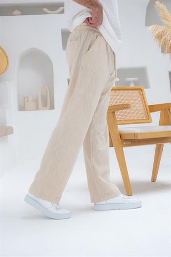 Rahat Kalıp Keten Baggy Pantolon (JGK29)