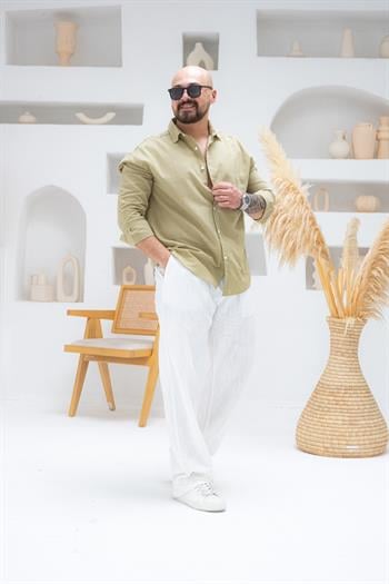 Rahat Kalıp Keten Gömlek (GMAY62)