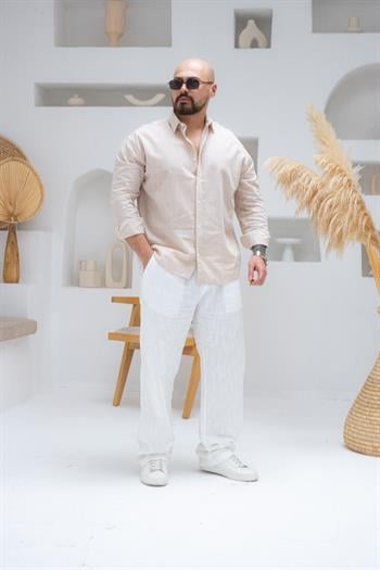Rahat Kalıp Keten Gömlek (GMK62)
