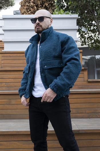 Rahat Kalıp Kıvırcık Peluş Mont (MTM08)