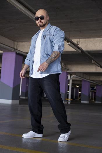 Rahat Kalıp Fermuar Detaylı Kot Ceket (MEVM14)