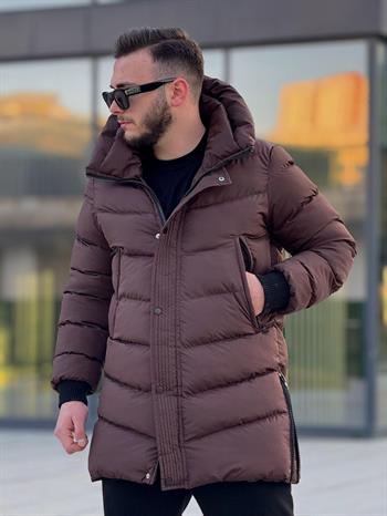 Rahat Kalıp Uzun Şişme Mont (İGB02)