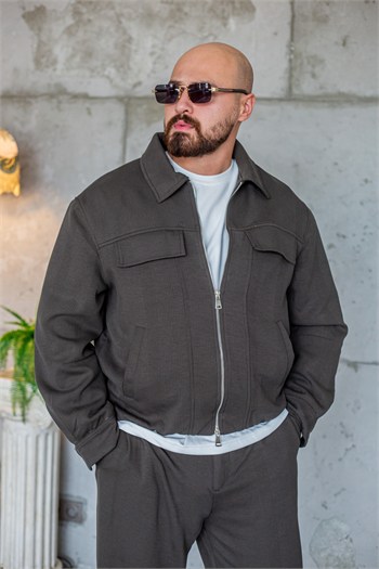 Rahat Kesim Kapaklı Cepli Oversize Erkek Takım (TKMY67)