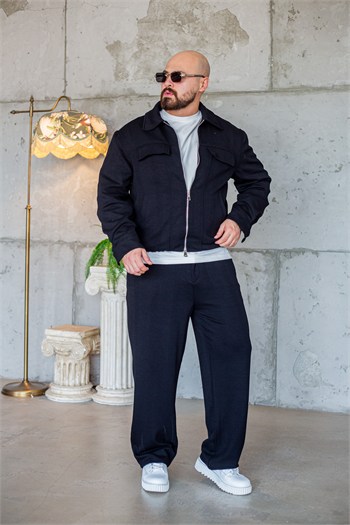 Rahat Kesim Kapaklı Cepli Oversize Erkek Takım (TKMS67)