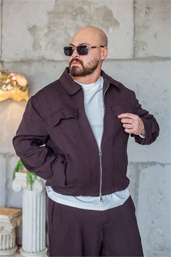 Rahat Kesim Kapaklı Cepli Oversize Erkek Takım (TKMKA67)
