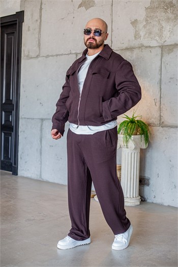 Rahat Kesim Kapaklı Cepli Oversize Erkek Takım (TKMKA67)