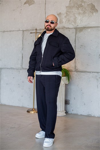 Rahat Kesim Kapaklı Cepli Oversize Erkek Takım (TKMS67)