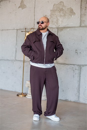 Rahat Kesim Kapaklı Cepli Oversize Erkek Takım (TKMKA67)