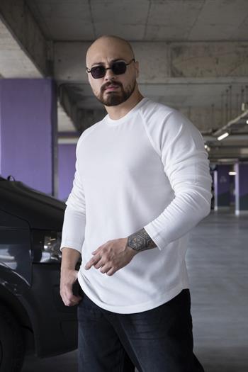 Reglan Kol Desenli Sweatshirt (SVTB13)