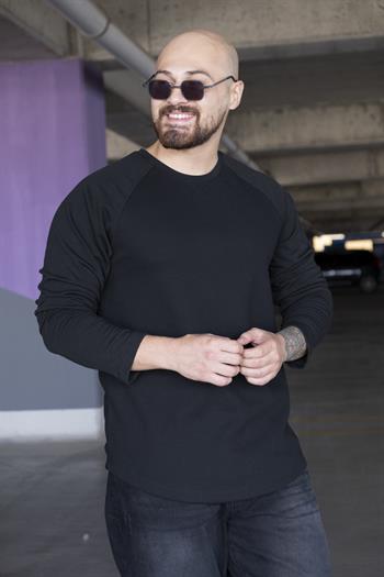 Reglan Kol Desenli Sweatshirt (SVTS13)