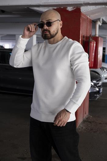 Regular Fit Waffle Kumaş Sweatshirt (SVTB06)