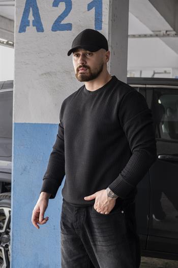 Regular Fit Waffle Kumaş Sweatshirt (SVTS06)