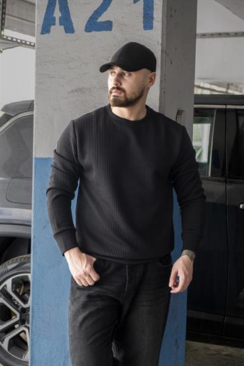 Regular Fit Waffle Kumaş Sweatshirt (SVTS06)