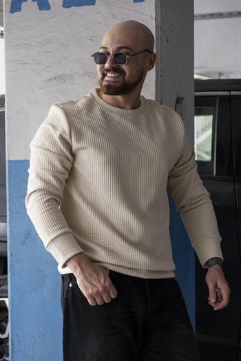 Regular Fit Waffle Kumaş Sweatshirt (SVTK06)