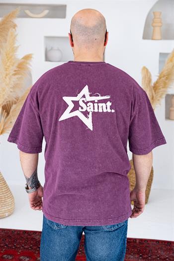 Saint Vintage Yıkamalı Oversize T-Shirt (TSBO73)