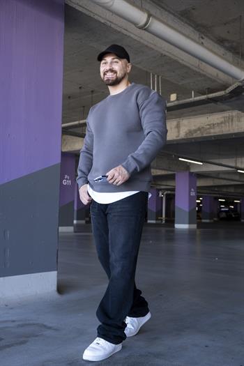 Şardonlu Üç İplik Oversize Sweatshirt (SVTG12)