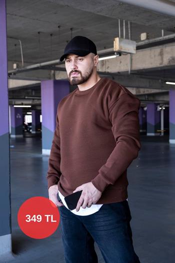 Şardonlu Üç İplik Oversize Sweatshirt (SVTKA12)
