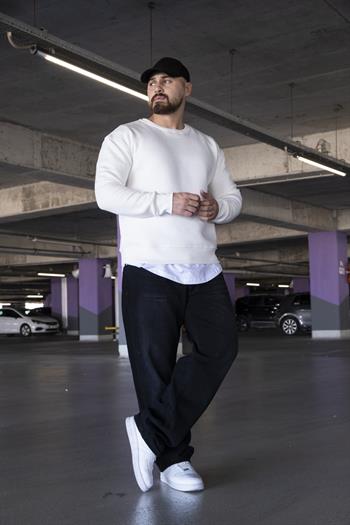 Şardonlu Üç İplik Oversize Sweatshirt (SVTB12)