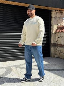 Sırt Detaylı Üç İplik Oversize Sweatshirt (SVTKR53)