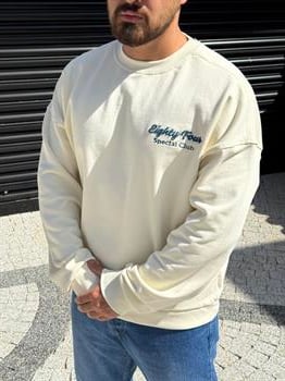 Sırt Detaylı Üç İplik Oversize Sweatshirt (SVTKR53)