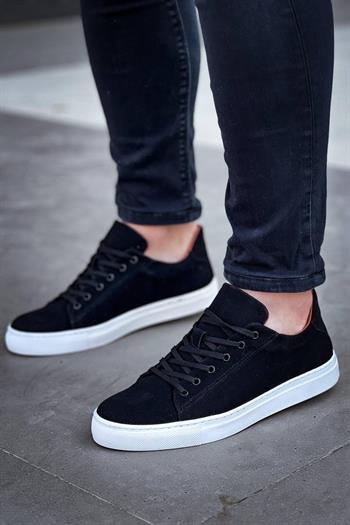 Siyah Premium Süet Erkek Sneaker (AYKSÜ02)