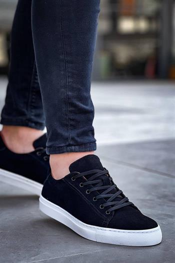 Siyah Premium Süet Erkek Sneaker (AYKSÜ02)