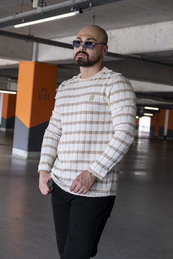 Slim Fit Çizgi Detaylı Triko (SVTKR08)