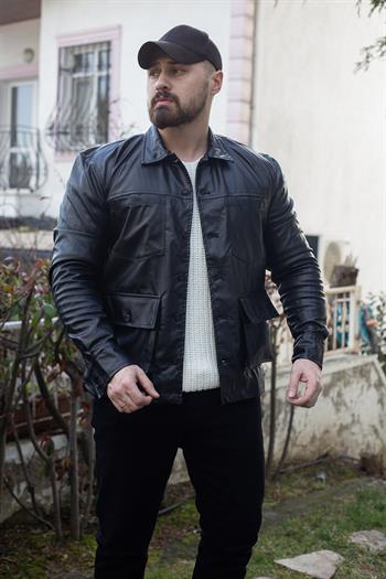 Slim Fit Deri Ceket (MEV61)