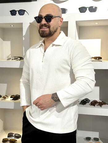 Slim Fit Fermuar Detaylı Kampanyalı Sweatshirt (SVTB73)