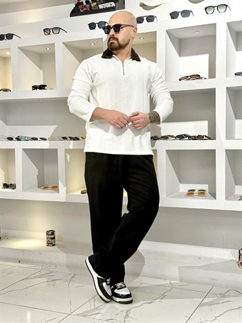 Slim Fit Fermuar Detaylı Kampanyalı Sweatshirt (SVTB74)