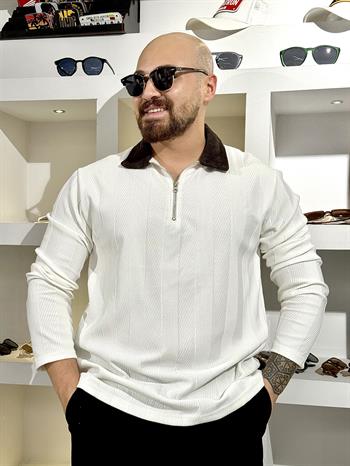 Slim Fit Fermuar Detaylı Kampanyalı Sweatshirt (SVTB74)