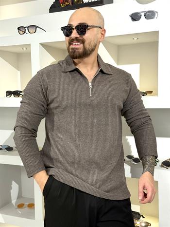 Slim Fit Fermuar Detaylı Kampanyalı Sweatshirt (SVTKA73)